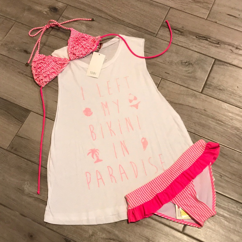 TOBI “I Left My Bikini In Paradise” Tank Top